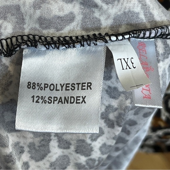 Reta Bota Cheetah Print Long Sleeve Maxi Dress. Brown Tan Size 3XL #1128 - Picture 6 of 6